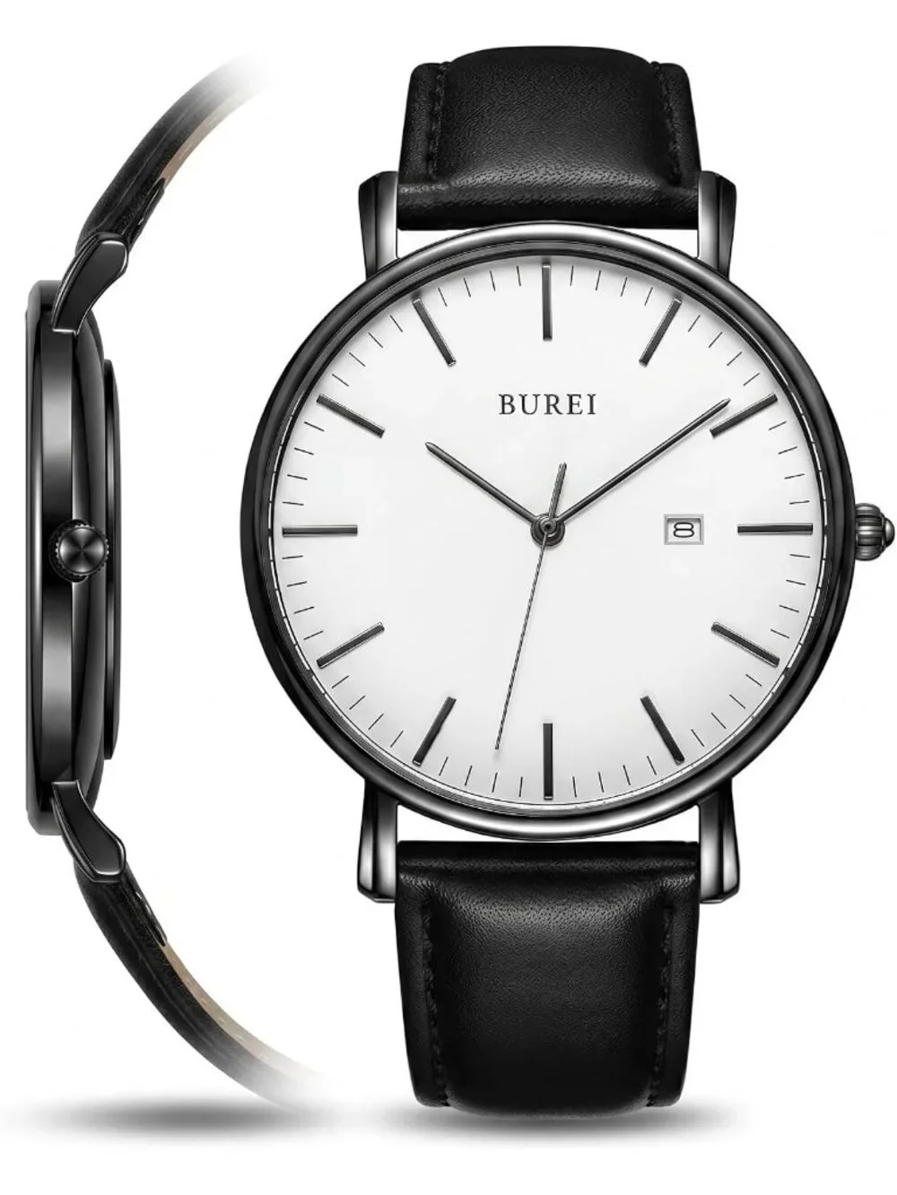 Men's White Ultra Thin Minimalist Analog Waterproof Casual Classic Wrist Watch